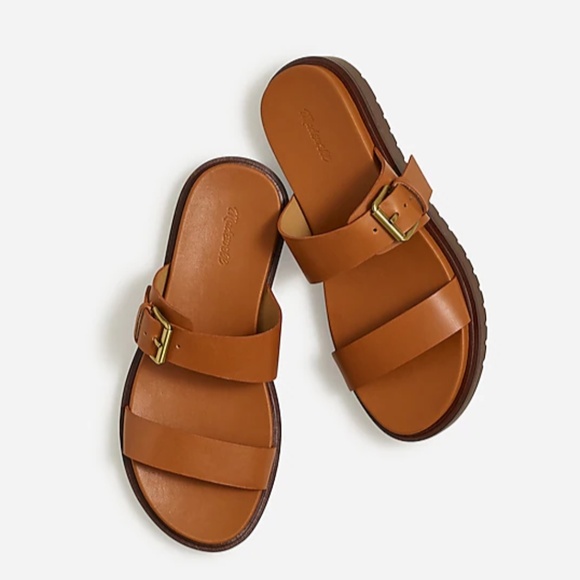 Madewell Shoes - MADEWELL Size 12 The Dee Double-Strap Slide Sandal in Warm Coffee $98 NP292